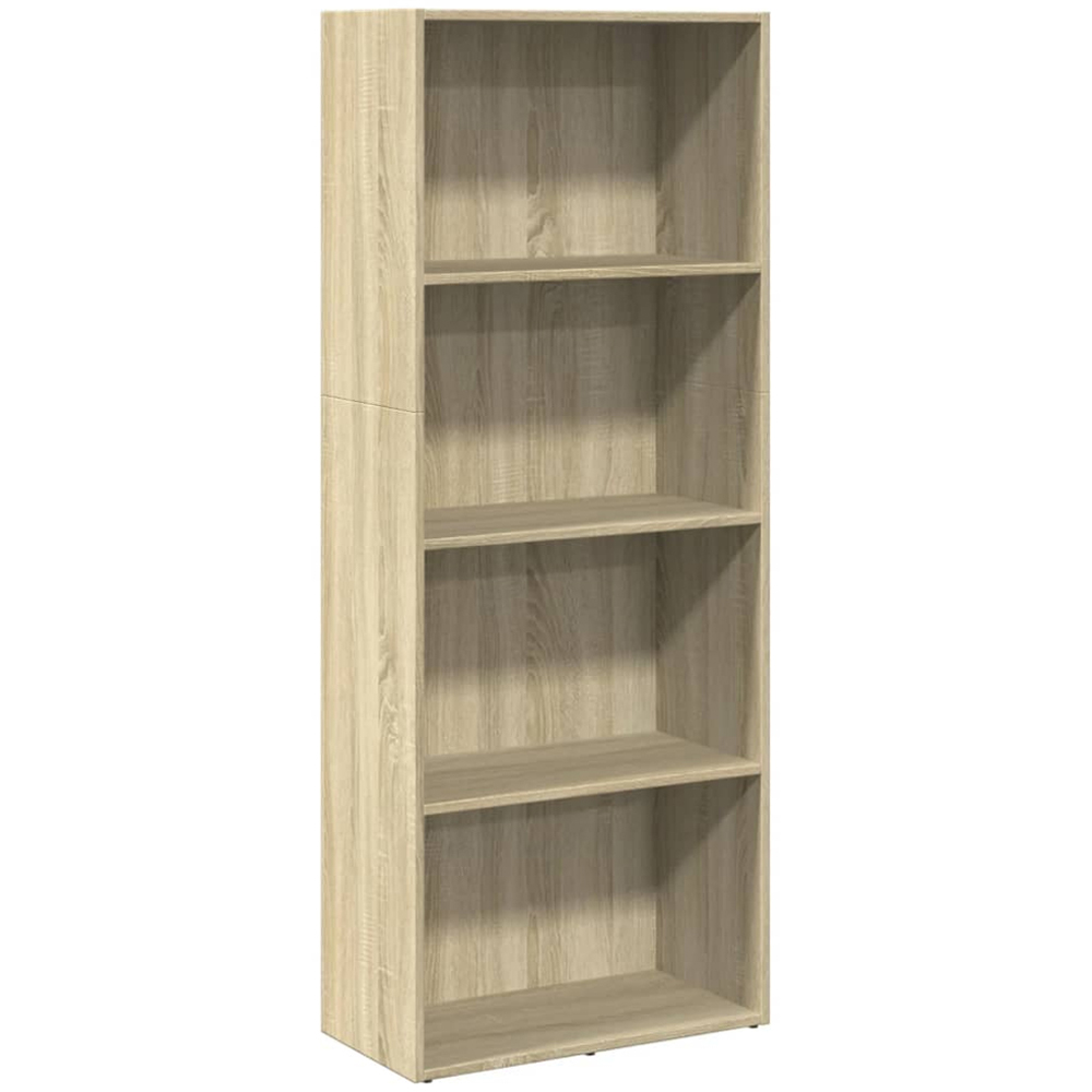 vidaXL 4 Shelf Sonoma Oak Bookcase Image 2