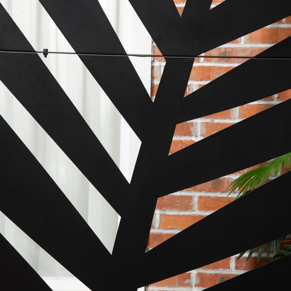 Outsunny 6.5 x 4ft Metal Black Garden Screening Image 3
