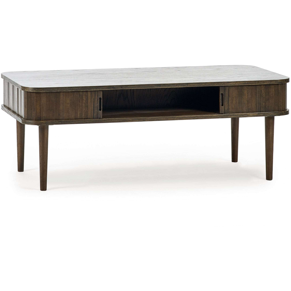 Julian Bowen Arya 2 Door Dark Oak Effect Fluted Coffee Table Image 3