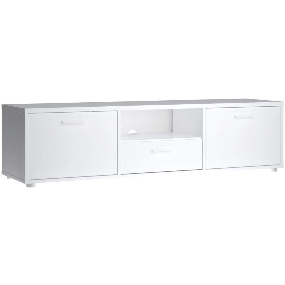 Furniture To Go Media 2 Door Single Drawer White TV Unit Image 2