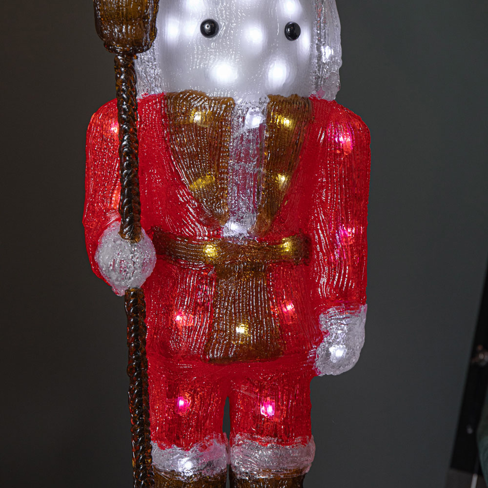 Samuel Alexander White LED Light Up Acrylic Nutcracker Christmas Decoration 65cm Image 6