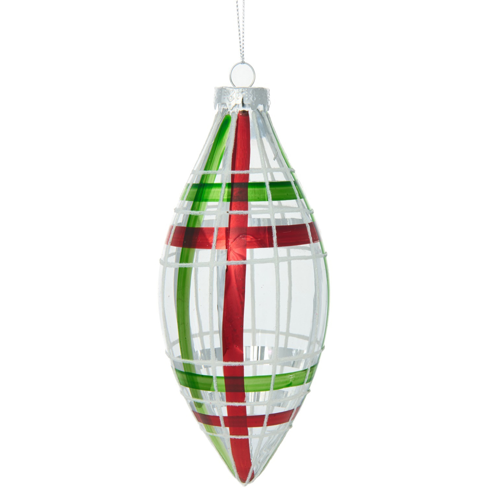Plaid Glass Bauble Image 4