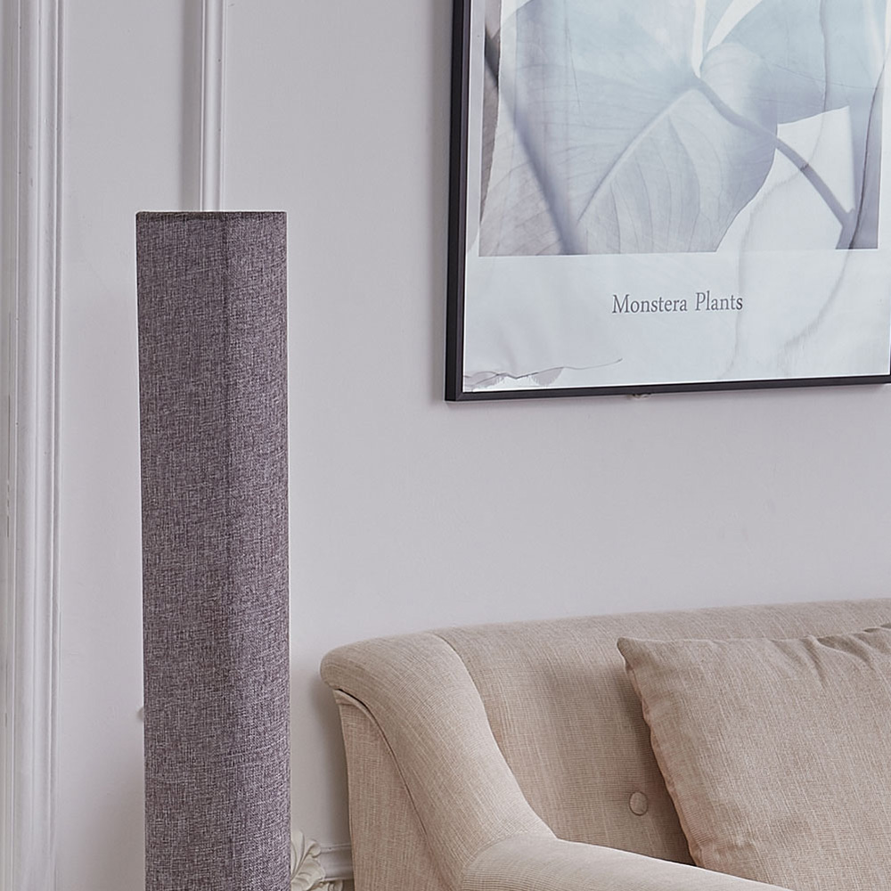 Living and Home Grey Wooden Column Floor Standing Lamp 120 x 15cm Image 6