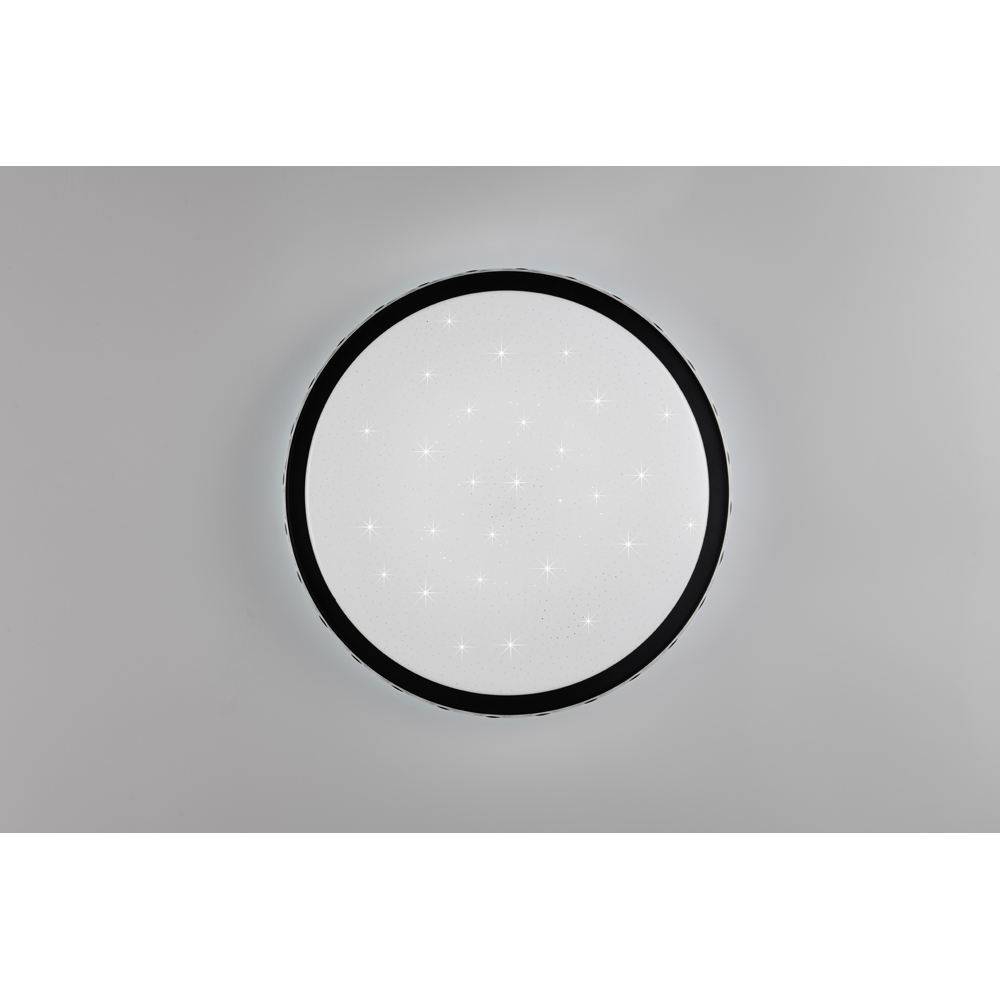 TRIO Varda Black Matt Integrated LED Ceiling Light Image 5