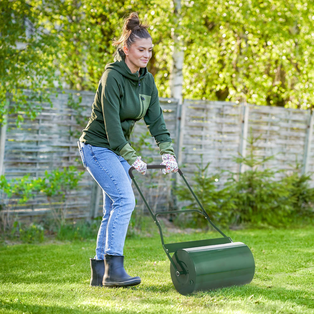 Outsunny 40L Green Fillable Collapsible Lawn Roller Image 2