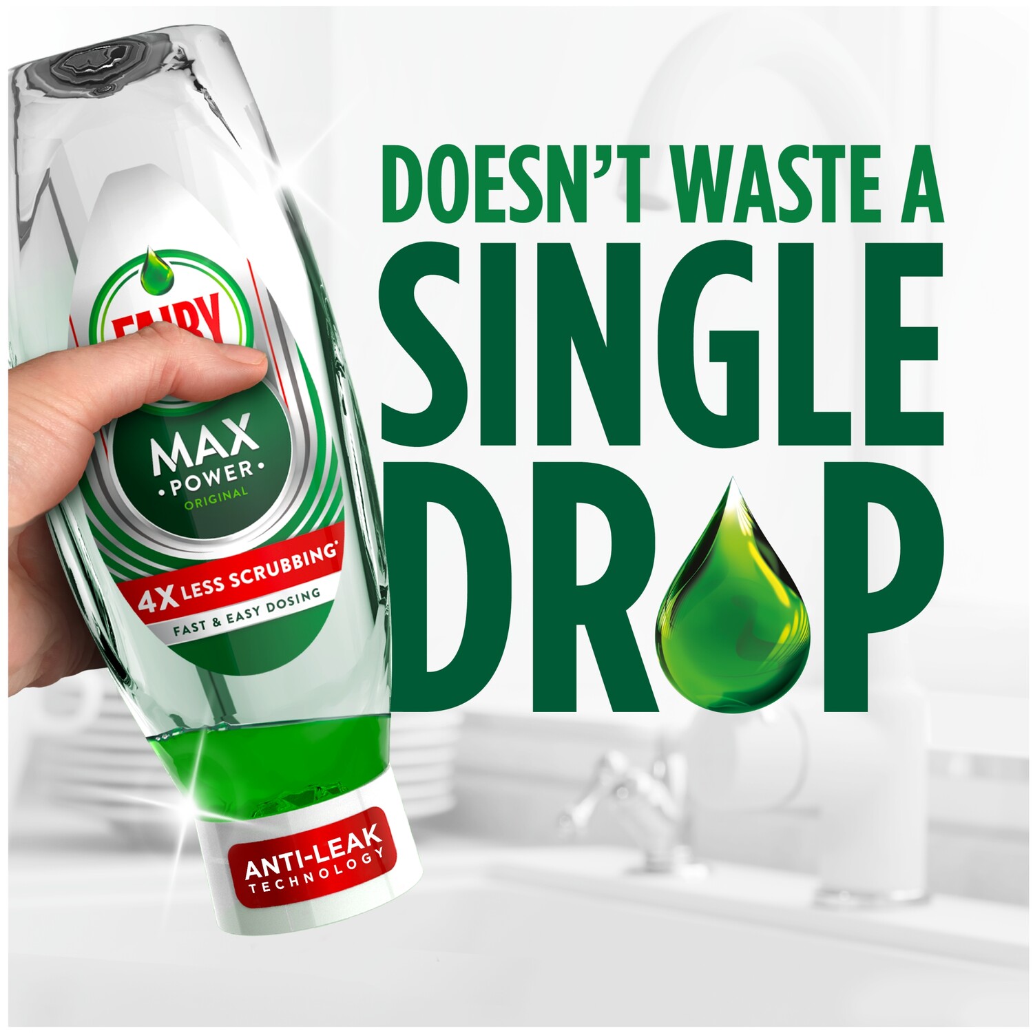 Fairy Max Power Washing Up Liquid  - 730ml / Original Image 3