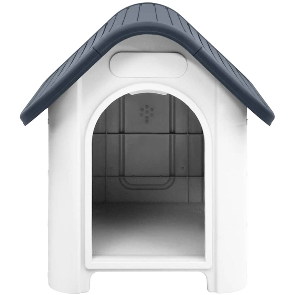 vidaXL Grey Polypropylene Dog House 59 x 75 x 66cm Image 2