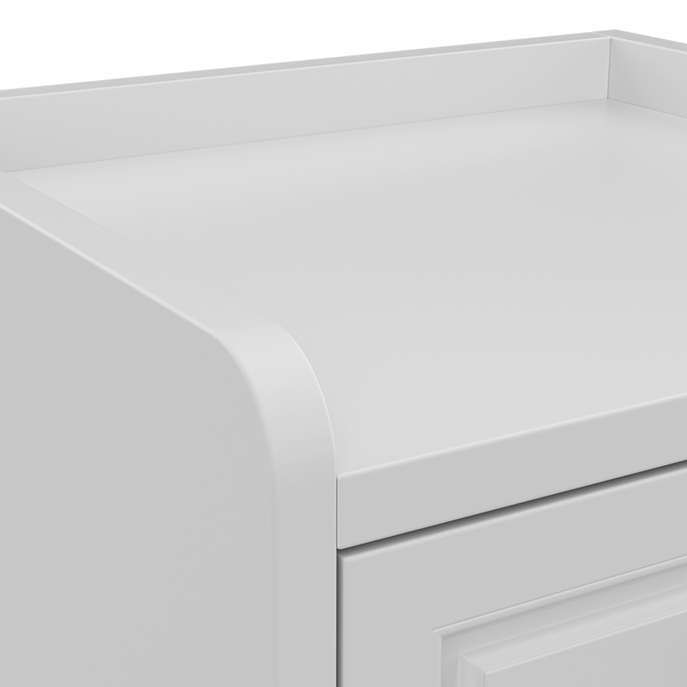 Living and Home 3 Drawer Warm White Modern Bedside Table Image 5
