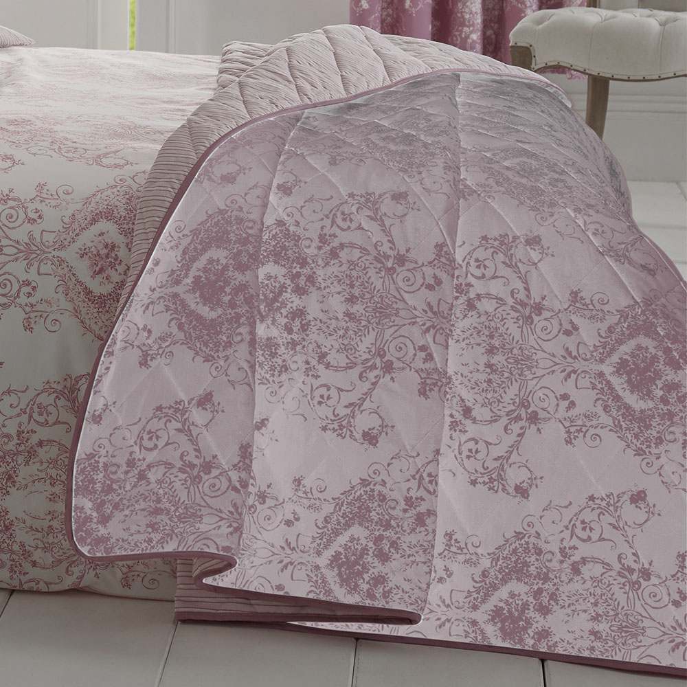 Bellissimo Home Super King Pink Toile Duvet Set Image 3