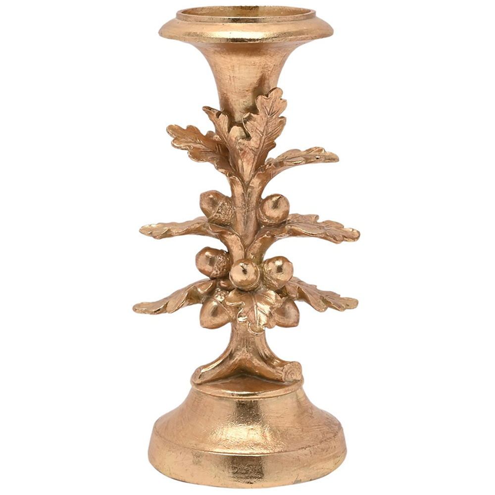 The Christmas Gift Co Gold Acorn Tree Candle Holder Image 1