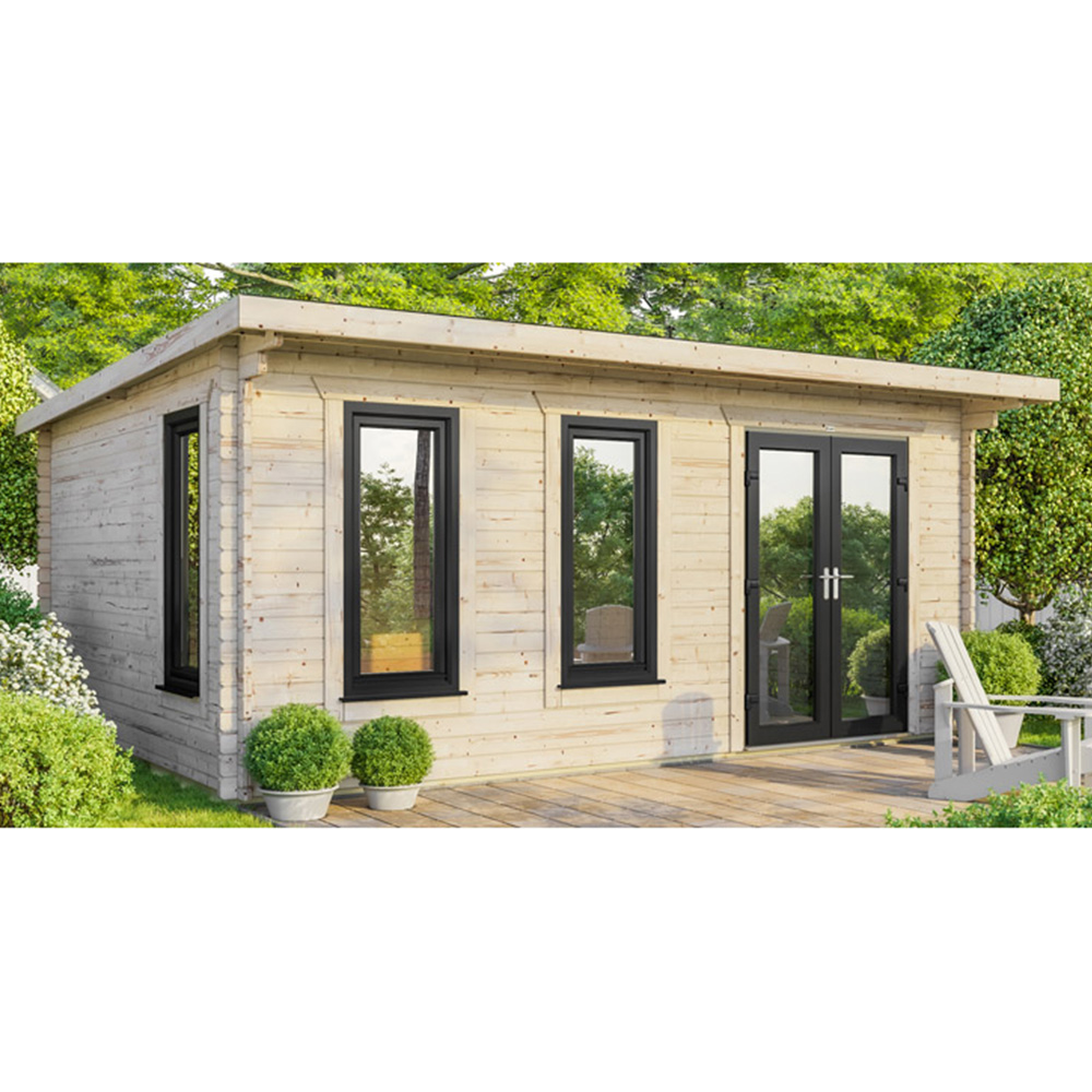 Power Sheds 20 x 16ft Right Double Door Pent Log Cabin Image 9