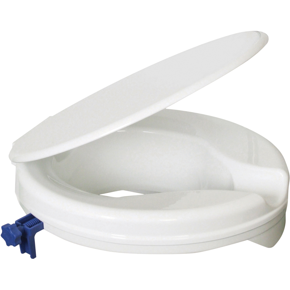 Aidapt Senator Plastic Raised Toilet Seat with Lid 50mm Image