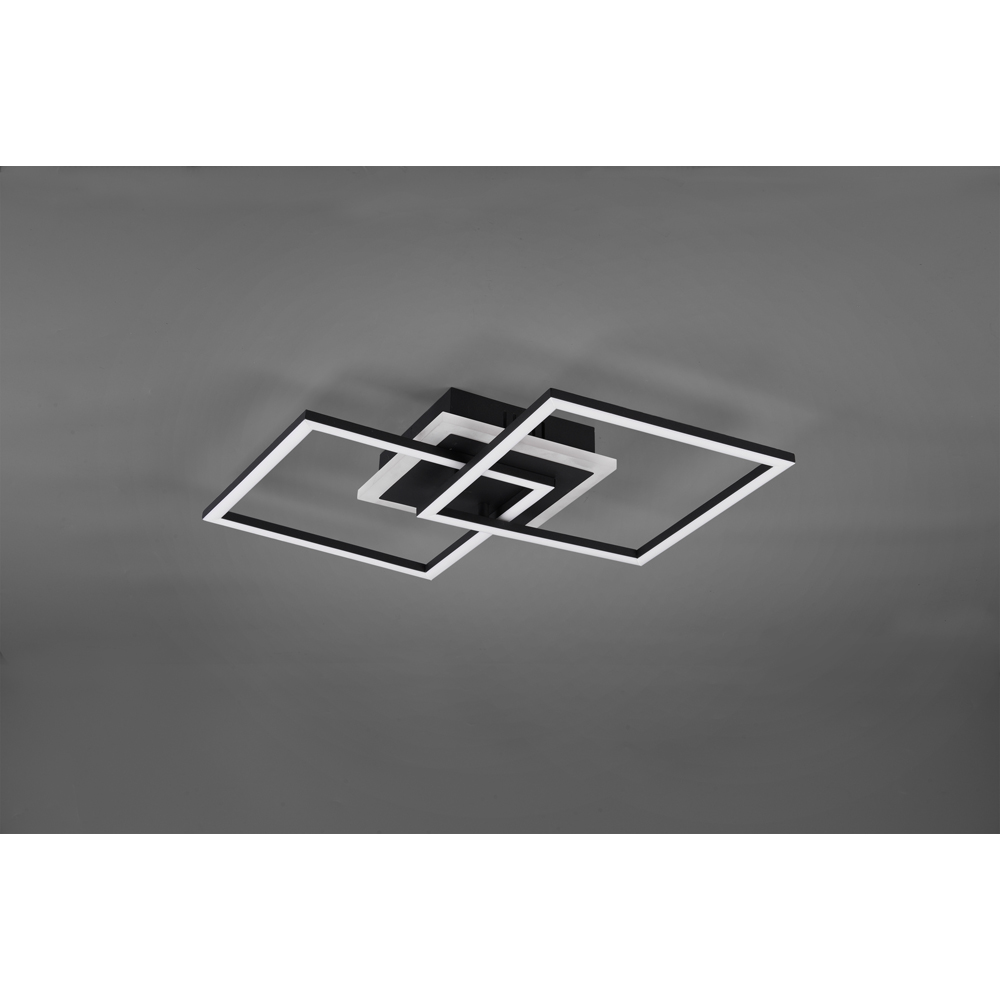 TRIO Venida Black Matt Integrated LED Ceiling Light Image 3