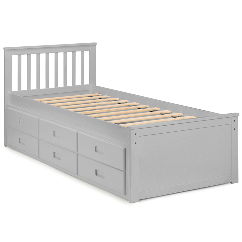 Julian Bowen Dove Grey Maisie Bed with Underbed and Drawers Image 2