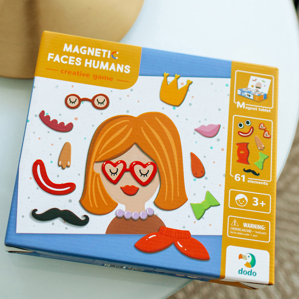 Dodo Magnetic Faces Humans 61 Piece Puzzle Image 7