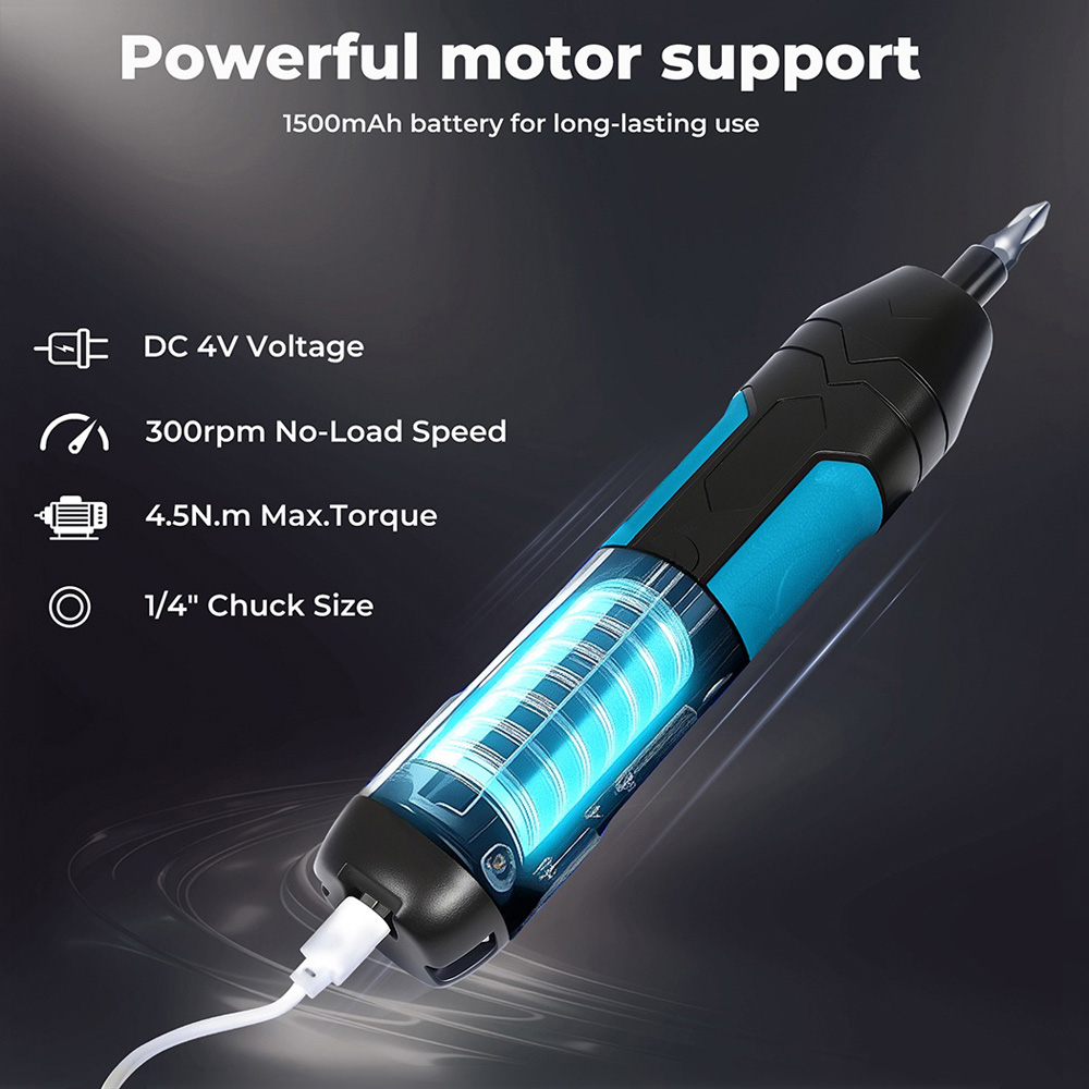 Traderight 4V Cordless Electric Screwdriver Set with Battery Image 3