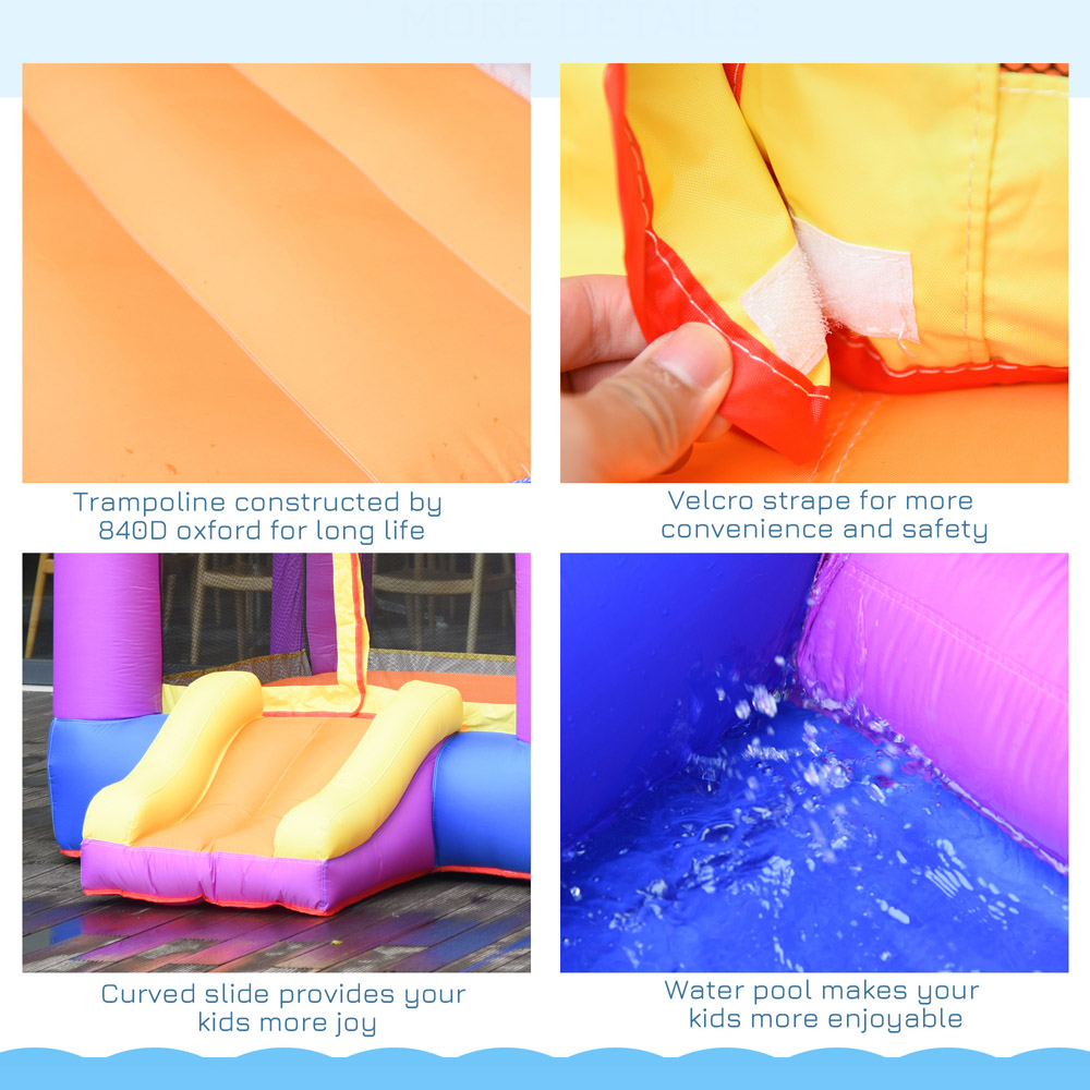 Outsunny Kids Bouncy Castle with Inflator Image 5
