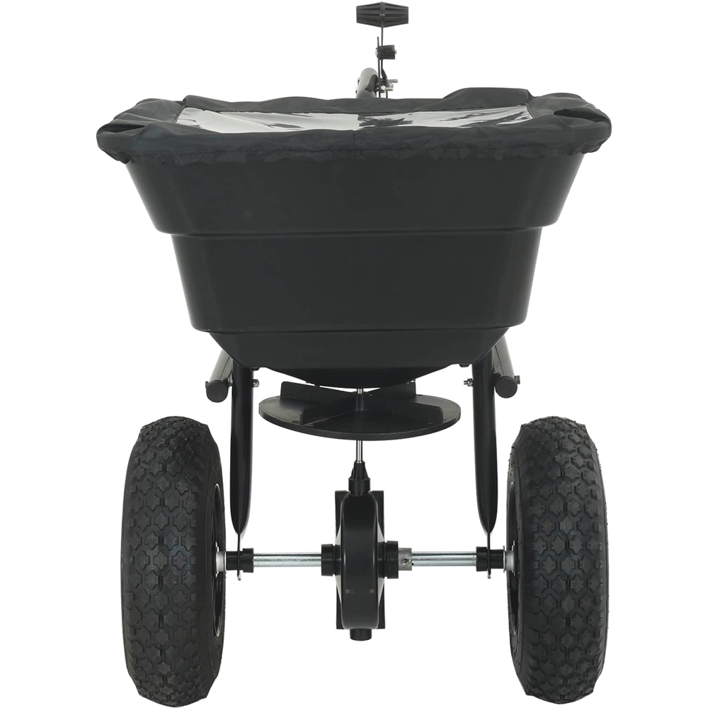 vidaXL Black Lawn Spreader 74 x 53 x 108cm Image 5