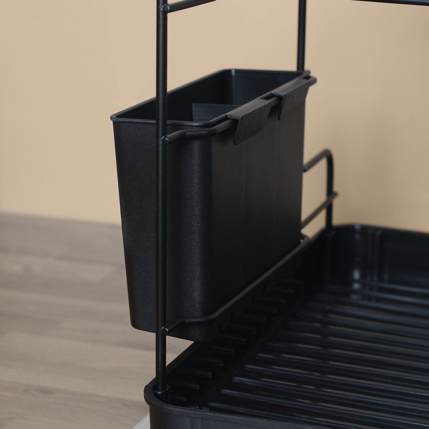 2 Tier Premium Dish Drainer - Black Image 5