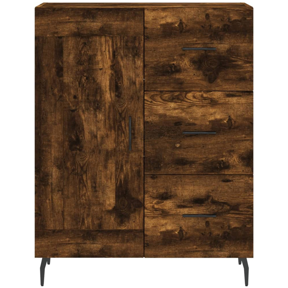 vidaXL 3 Door 3 Drawer Smoked Oak Highboard Image 5