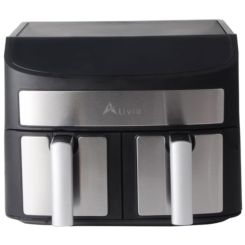 Alivio 9L-AIRFRYER Black and Silver Dual Basket 9L Air Fryer 1700W Image 2