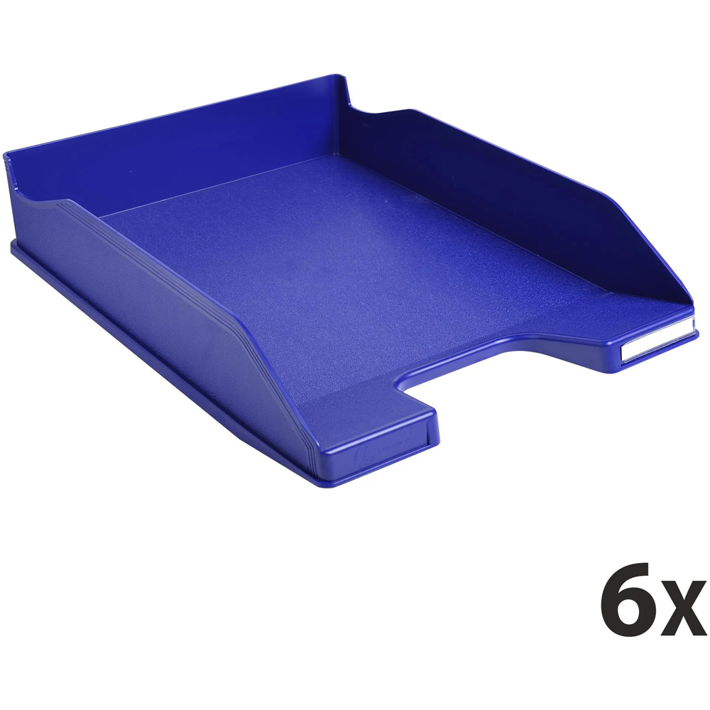 Exacompta Midi Night Blue Letter Tray 6 Pack Image 4