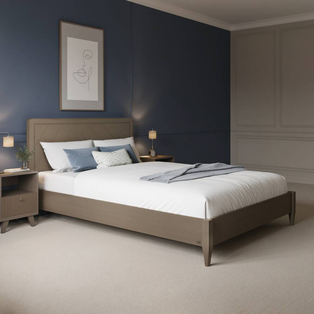 XR Living Clara Double Dark Oak Wooden Shadow Ottoman Bed Image 5