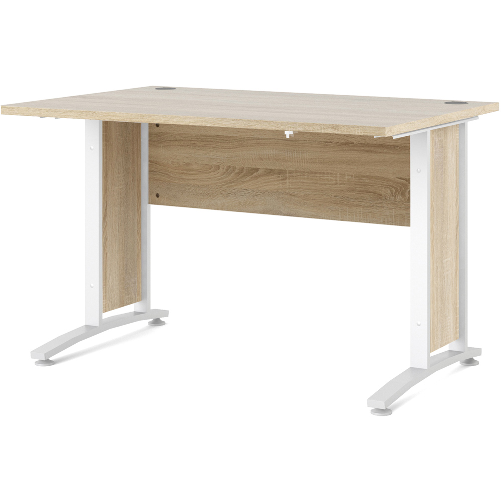 Florence Wooden and Steel 120cm Desk Oak and White Image 3