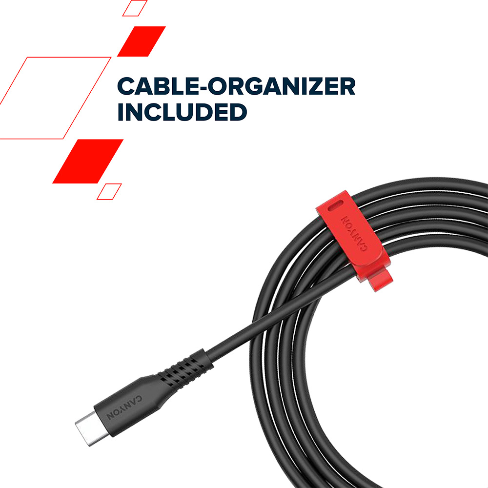 Canyon CNS-AC18SC Black Type-A to Type-C Cable 18W 1.2m Image 2