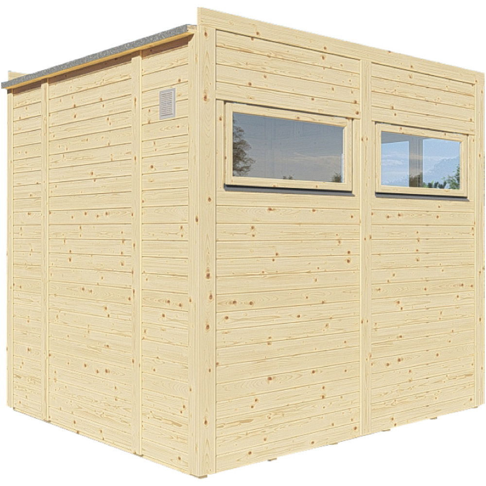 Rowlinson 8 x 8ft Natural Cubus 2 Garden Office Image 7