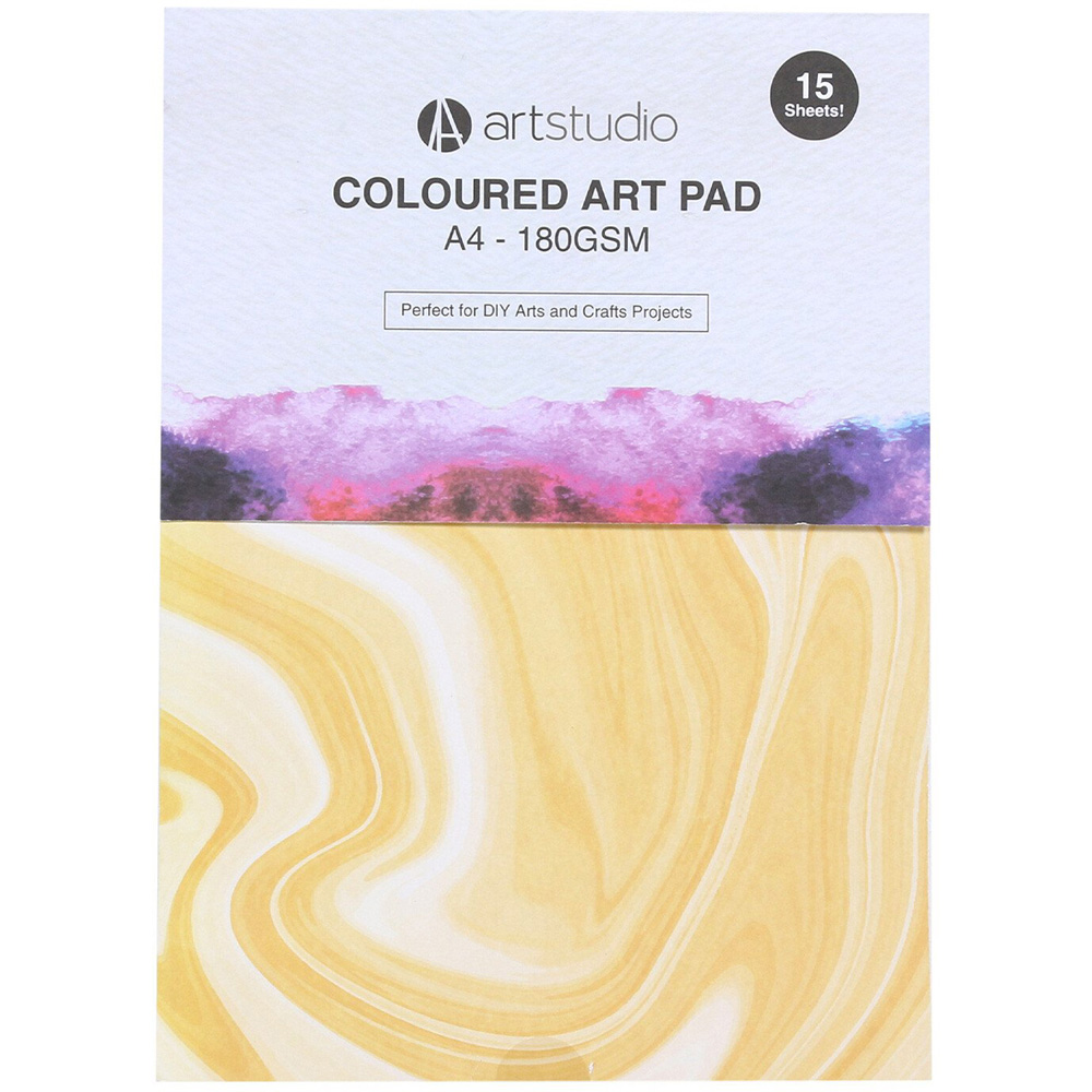 Art Studio A4 Coloured Design Art Pad Image 3