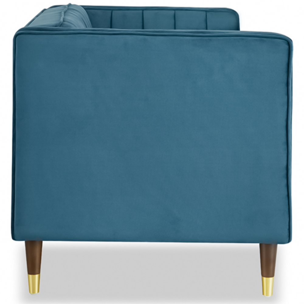 Home Detail Thomas 2 Seater Blue Velvet Sofa Image 4