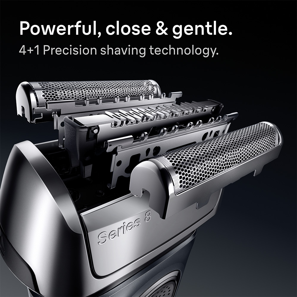 Braun Series 8 83M Silver Electric Shaver Original Replacement Head Image 3