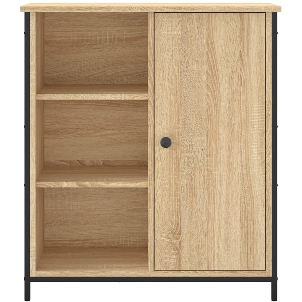 vidaXL Single Door 3 Shelf Sonoma Oak Sideboard Image 6