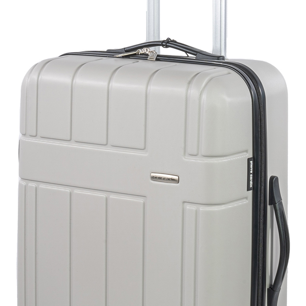 Pierre Cardin Medium Grey Lightweight Trolley Suitcase Image 2