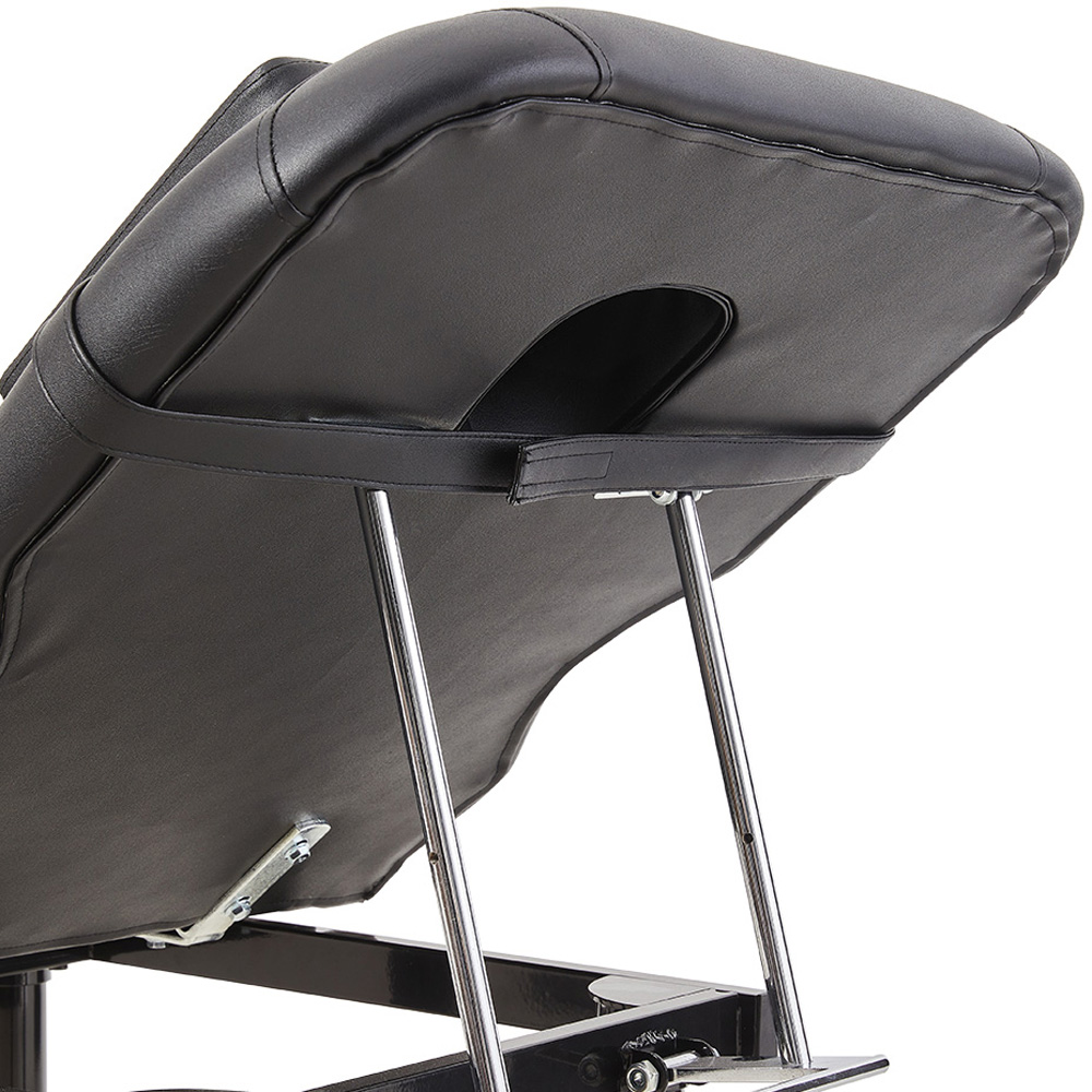 Living and Home Black Adjustable Back Massage Bed with Storage Shelf Image 7