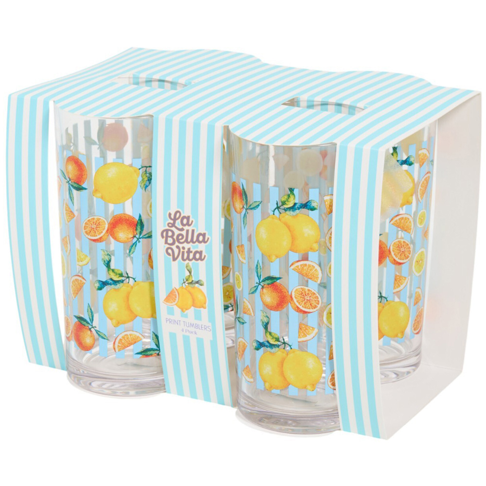 Pack of 4 La Bella Vita Print Tumblers Image 4