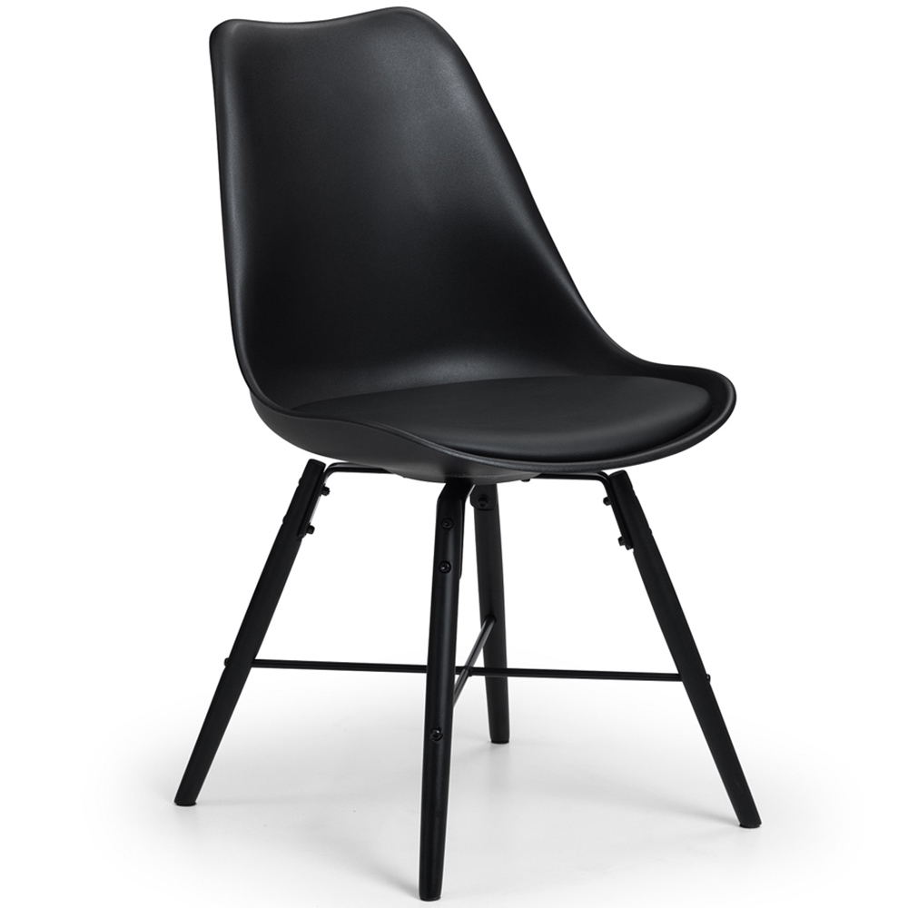 Julian Bowen Staten Kari Concrete Effect 4 Seater Dining Set with Bench Black Image 5