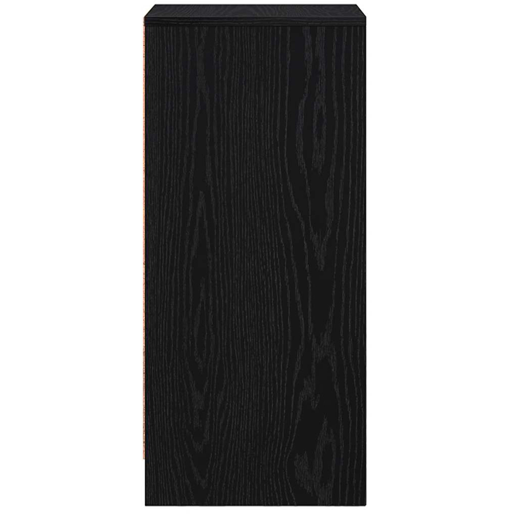 vidaXL 3 Drawer Black Oak Wooden Sideboard Image 6