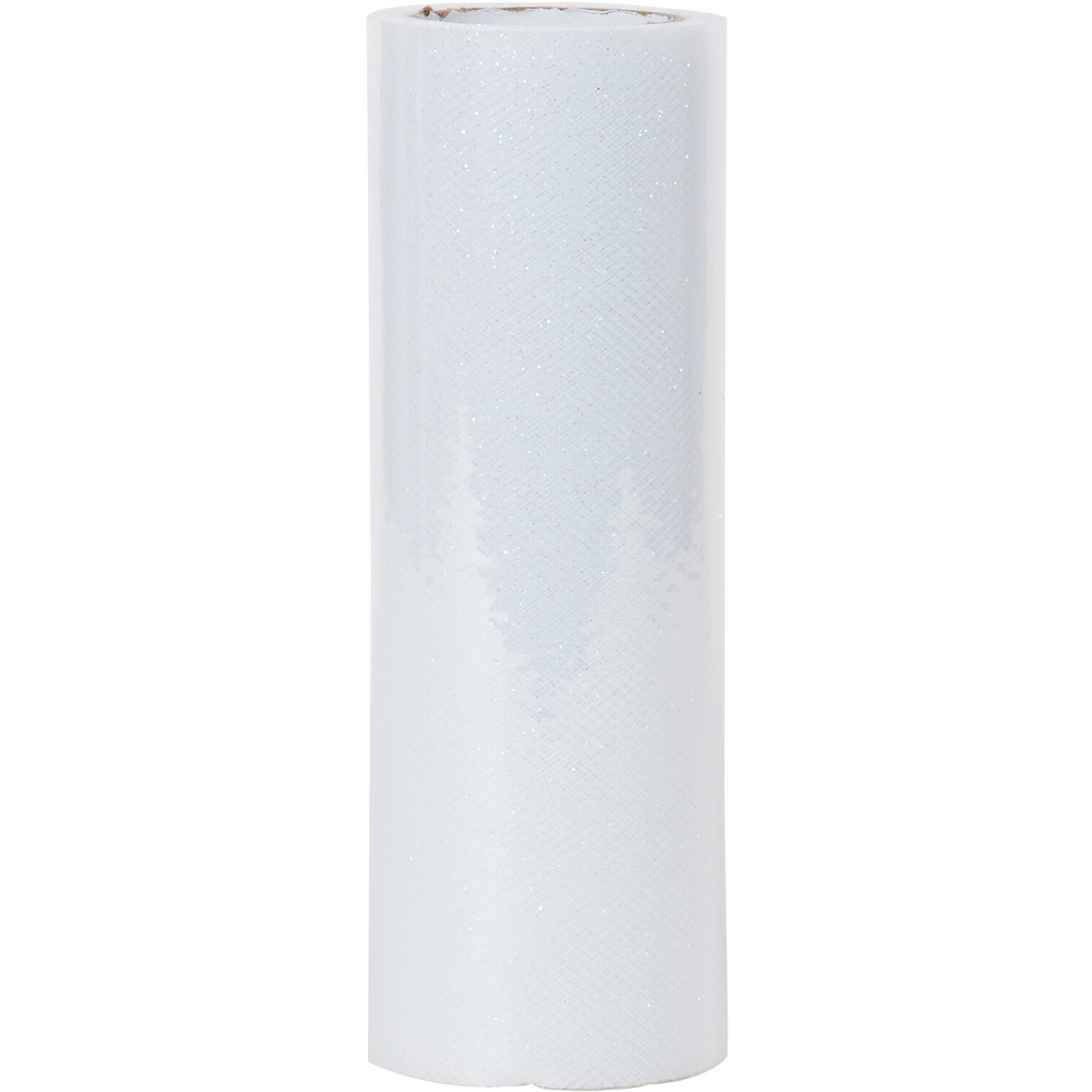 True Moments Silver Glitter Tulle Roll 6 x 360 inch Image 3