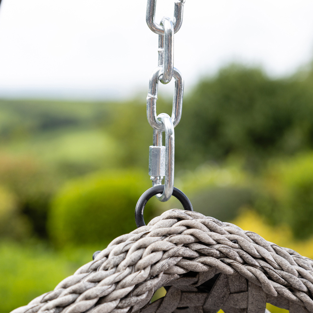 Artemis Home Bradshaw Light Grey Swing Egg Pod Chair Image 2