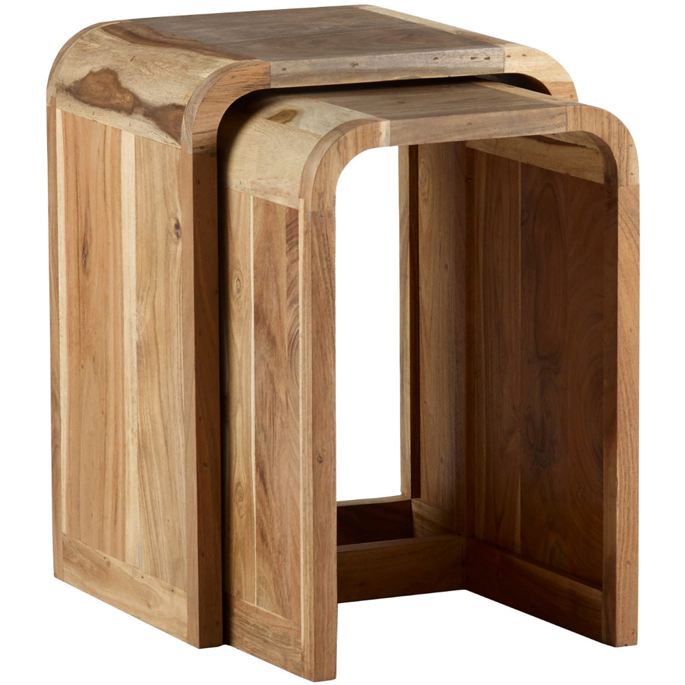 Brooklyn Aleiny Hardwood Nest of Tables Set of 2 Image 2