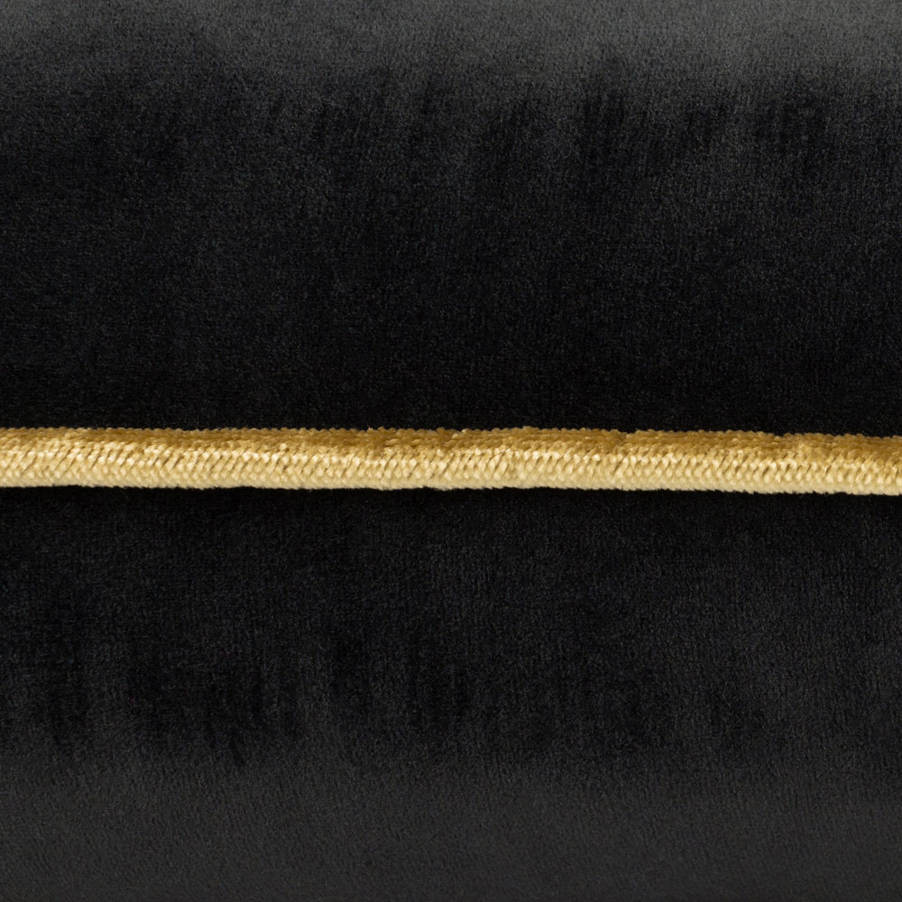 Furn Meridian Black and Gold Velvet Cushion 45 x 45cm Image 4