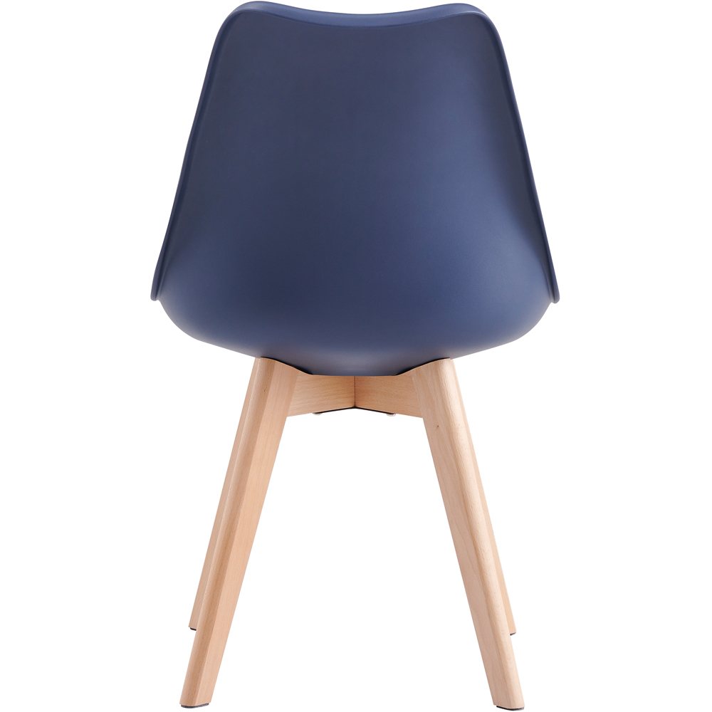 Eva Set of 6 Blue Padded Dining Chairs Image 5