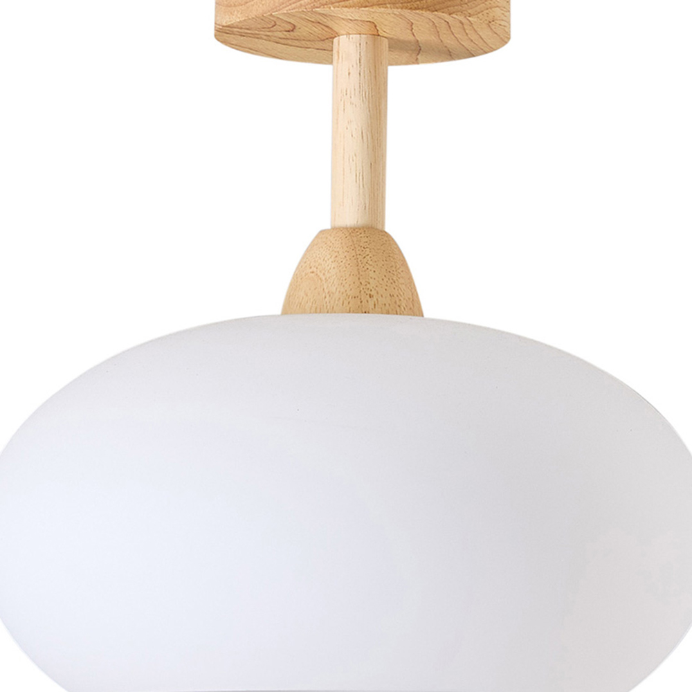 Living and Home White Glass Shade E27 Ceiling Light Image 4
