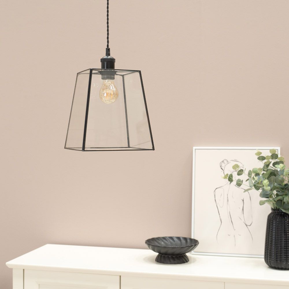 ValueLights Susie 2 Pack Black Glass Pendant Shade Image 4