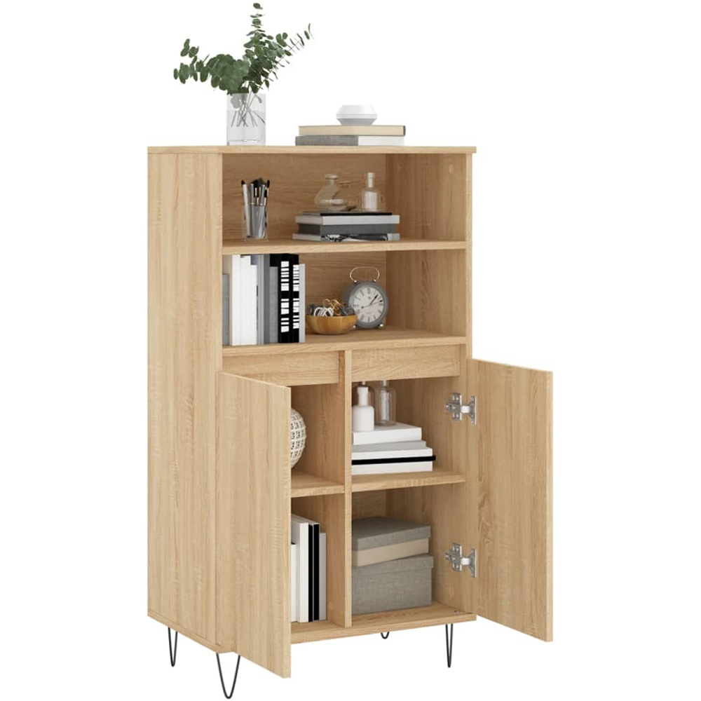 vidaXL 2 Door 2 Shelf Sonoma Oak Highboard Image 4