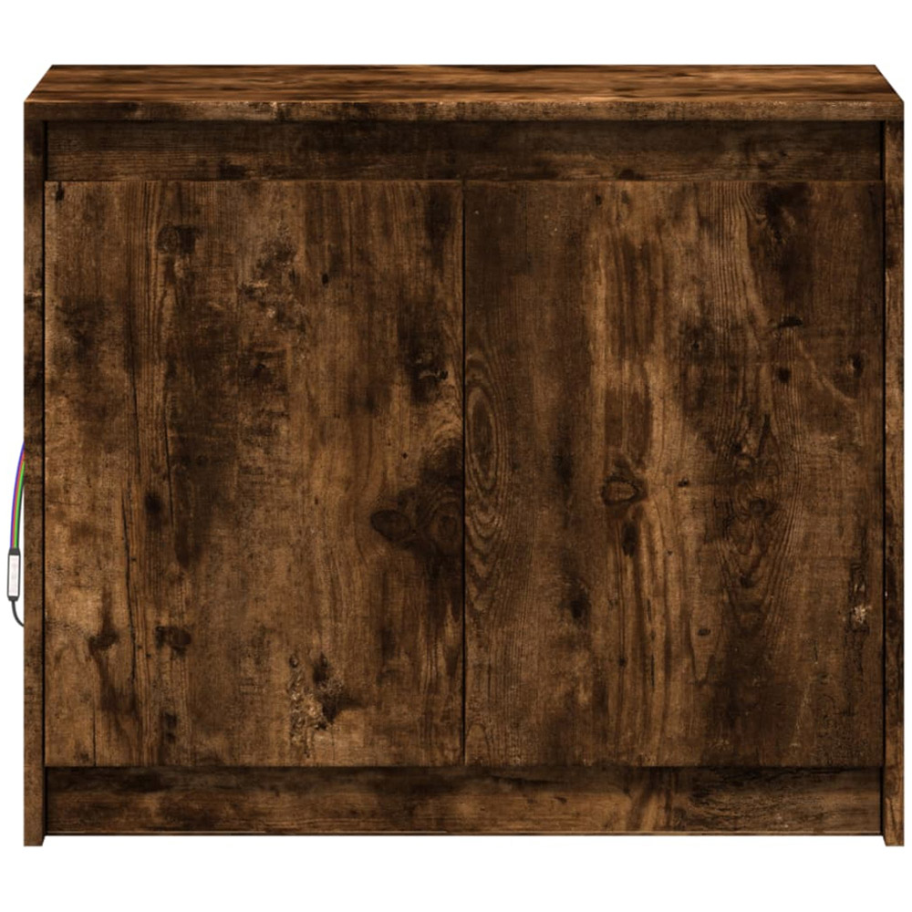 vidaXL 2 Door Smoked Oak Sideboard with RGB LED Lights Image 6