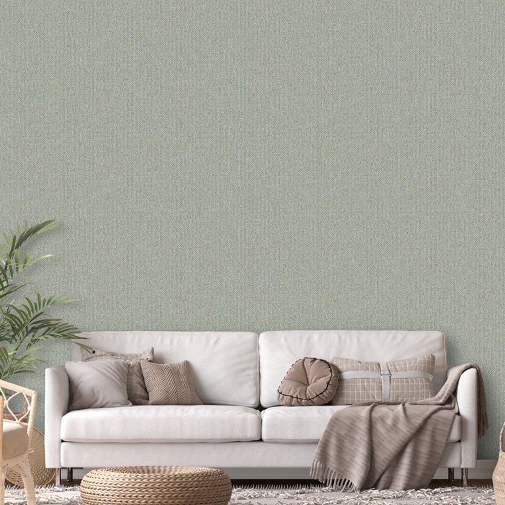 Design ID Basket Weave Sage Green Wallpaper Image 3