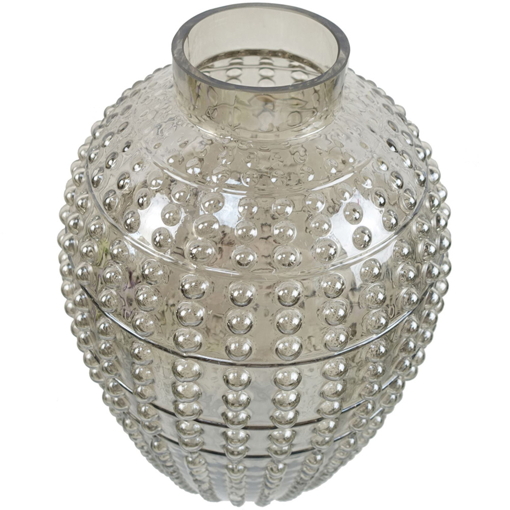 Botanik Smoke Grey Bubble Glass Vase 35cm Image 3